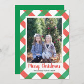 Holiday Buffalo kerstfotokaart (Voorkant / Achterkant)