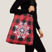 Holiday Buffalo Plaid Canvas tas (Dichtbij)