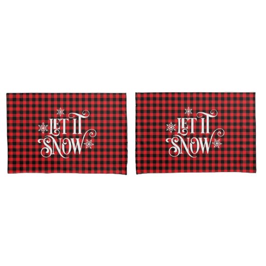 Holiday Buffalo Plaid Pillowcase Pair Kussensloop (Voorkant-Set)