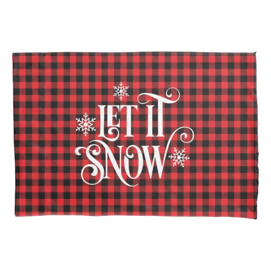 Holiday Buffalo Plaid Pillowcase Pair Kussensloop (Voorkant-Links)