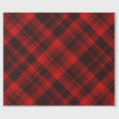 Holiday Buffalo Pset Red Black Tartan Cadeaupapier (Vlak)