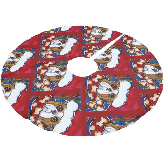 Holiday Bulldog Kerstboom Rok (Gekanteld)