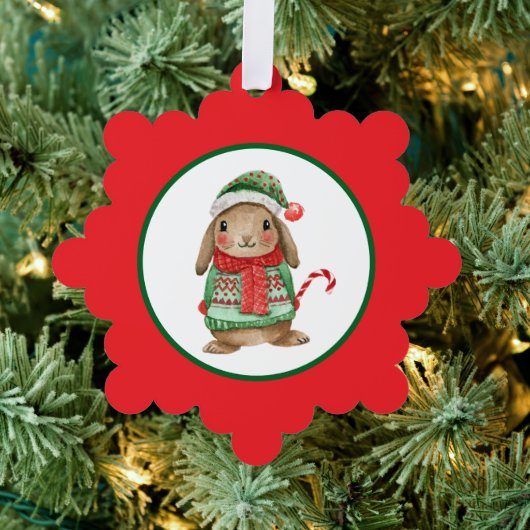 Holiday Bunny Ornament Kaart (Insitu (Drie))