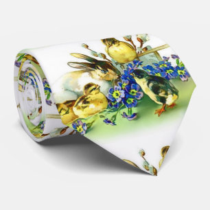 Holiday Bunny & Spring Chicken Easter Stropdas