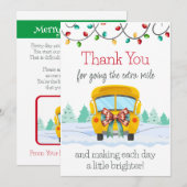 Holiday Bus Driver Dank u Cadeau Kaart Houder (Voorkant / Achterkant)