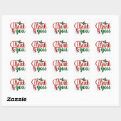 Holiday Business Kerstmis Dank u Vierkante Sticker (Vel)