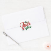 Holiday Business Kerstmis Dank u Vierkante Sticker (Envelop)