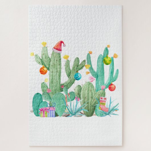 Holiday Cactus Christmas Southwest Cacti Desert Legpuzzel (Verticaal)
