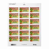 Holiday Cactus Southwestern Christmas Address Etiket (Full Sheet)