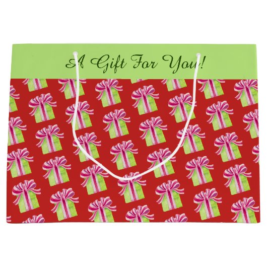 Holiday Cadebox Patroon Groot Cadeauzakje (Voorkant)