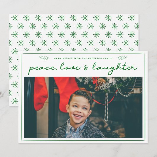 Holiday Calligrafie Foto | Kaart met minimumaantal (Voorkant / Achterkant)