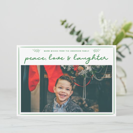 Holiday Calligrafie Foto | Kaart met minimumaantal (Staand voorkant)