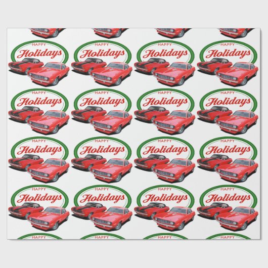 Holiday Camaros Cadeaupapier (Vlak)