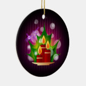 Holiday Candlelight Deep Plum Circle Ornament (Rechts)