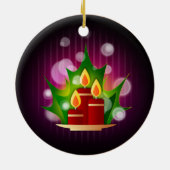Holiday Candlelight Deep Plum Circle Ornament (Achterkant)