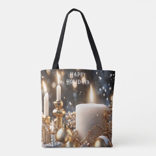 Holiday Candles Canvas tas (Achterkant)