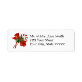 Holiday Candy Cane Address Label (Voorkant)