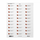Holiday Candy Cane Address Label (Full Sheet)
