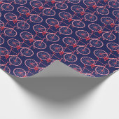 Holiday Candy Cane Bikes Cadeaupapier (Hoek)