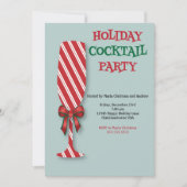 Holiday Candy Cane Cocktail Party Uitnodiging (Voorkant)