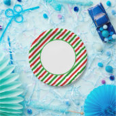 Holiday Candy Cane Paper Plates Papieren Bordje (Feest)