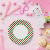 Holiday Candy Cane Paper Plates Papieren Bordje (Feest)
