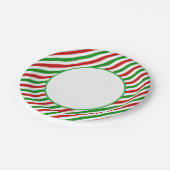 Holiday Candy Cane Paper Plates Papieren Bordje (Gekanteld)