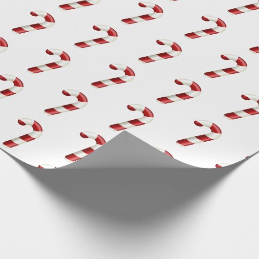 Holiday Candy Cane Pattern Cadeaupapier (Hoek)