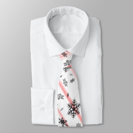 Holiday Candy Cane Snowflakes Gentlemen's Stropdas (Gebonden)