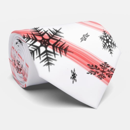 Holiday Candy Cane Snowflakes Gentlemen's Stropdas (Opgerold)