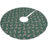 Holiday candy canes Dark Green Tree Skirt Kerstboom Rok (Gekanteld)