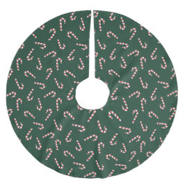 Holiday candy canes Dark Green Tree Skirt Kerstboom Rok