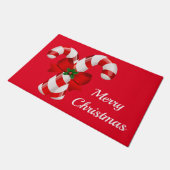 Holiday Candy Canes Kerstdoormat Deurmat (Schuin)