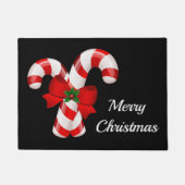 Holiday Candy Canes Kerstdoormat Deurmat (Voorkant)