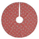 Holiday candy canes Red Tree Skirt Kerstboom Rok (Voorkant)