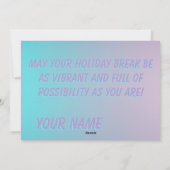 Holiday Card at new year  Feestdagenkaart (Achterkant)