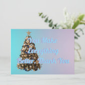 Holiday Card blue and pink Feestdagenkaart (Staand voorkant)