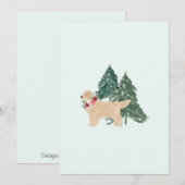Holiday Card Golden Retriever Feestdagenkaart (Voorkant / Achterkant)