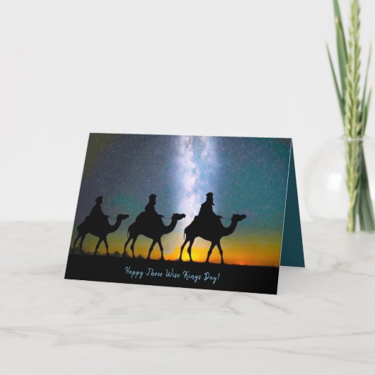 Holiday Card Three Wise Men Epiphany Feestdagen Kaart (Voorkant)