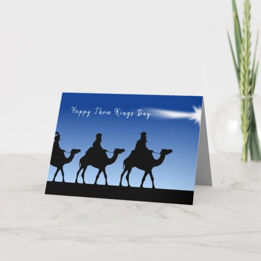 Holiday Card Three Wise Men Epiphany Feestdagen Kaart (Voorkant)