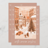 Holiday card Warm wishes Feestdagenkaart (Voorkant / Achterkant)