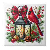 Holiday Cardinal Ceramic Tile Tegeltje (Voorkant)