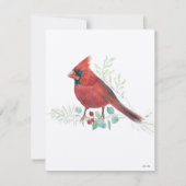 Holiday Cardinale Kunst Feestdagenkaart (Voorkant)