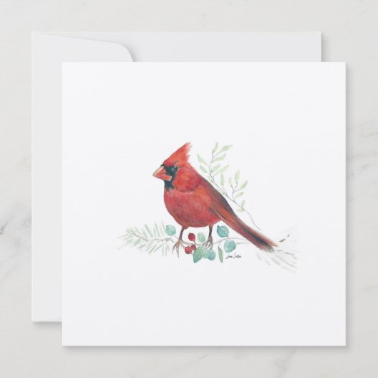 Holiday Cardinale Kunst Feestdagenkaart (Voorkant)