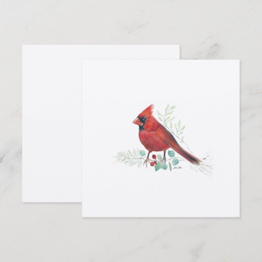 Holiday Cardinale Kunst Feestdagenkaart (Voorkant / Achterkant)