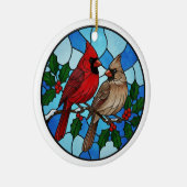 Holiday Cardinals Christmas Tree Ornament (Rechts)