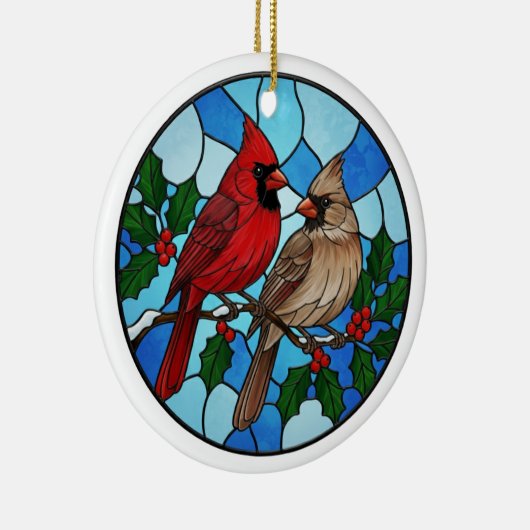 Holiday Cardinals Christmas Tree Ornament (Rechts)