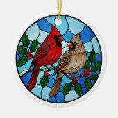 Holiday Cardinals Christmas Tree Ornament (Voorkant)