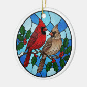 Holiday Cardinals Christmas Tree Ornament (Links)