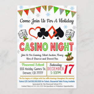 Holiday Casino Night Uitnodiging